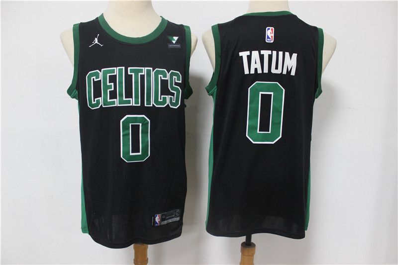 Men Boston Celtics #0 Tatum Black With Jordan logo 2021 Game NBA Jersey->boston celtics->NBA Jersey